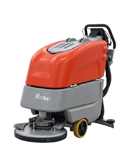 Walk-behind automatic floor scrubber