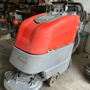 Automatic walk-behind floor scrubber dryer for commercial cleaning services in Pakistan.